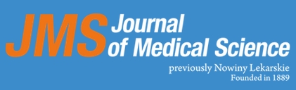 Logo and name graphic for Journal of Medical Science (blue, white and orange)
